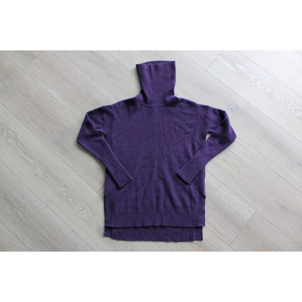 Antonio Melani Womens Purple Turtleneck Cashmere Knit Pullover Sweater‎ Size XS